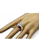 Vintage Ring Unikátny Aquamarine Originálny vinobranie 14K Produkt s Pink Gold VRC077R